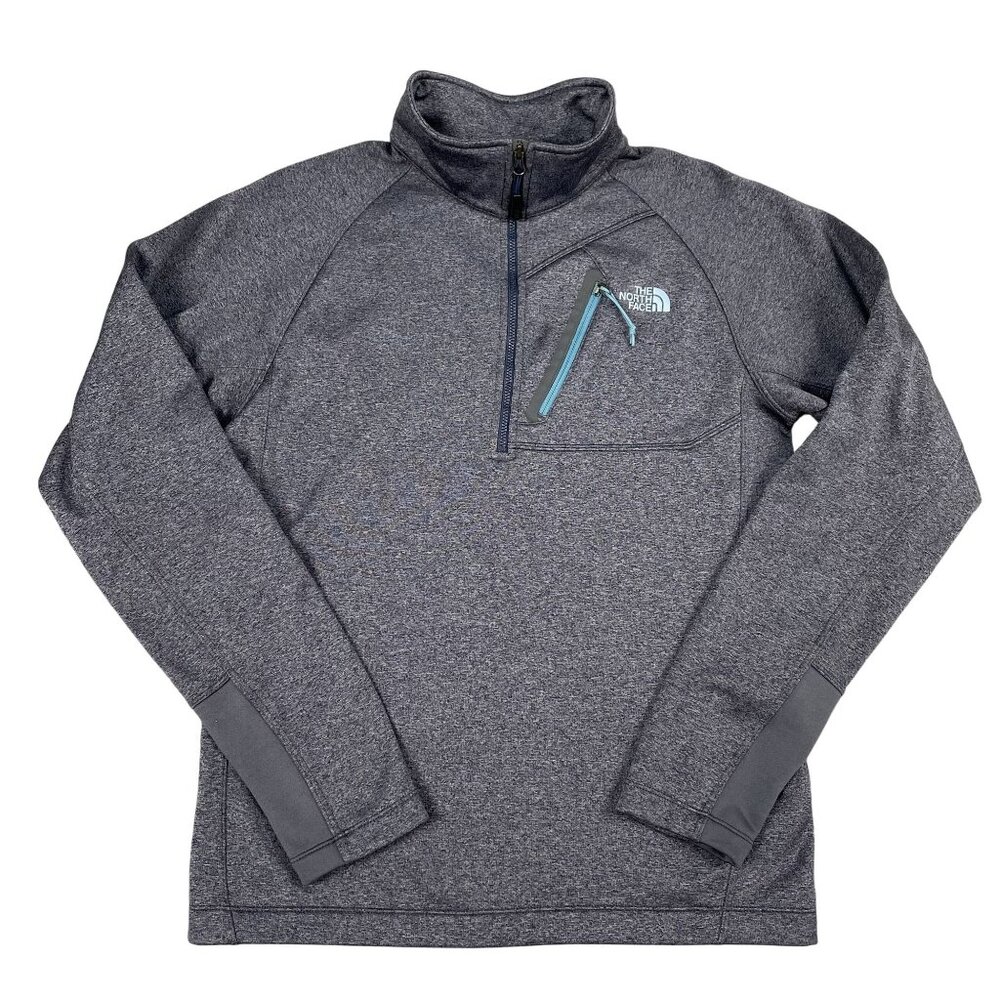 The North Face Pullover Men S Gray 1/4 Zip Fleece Jacket Activewear Canyonland